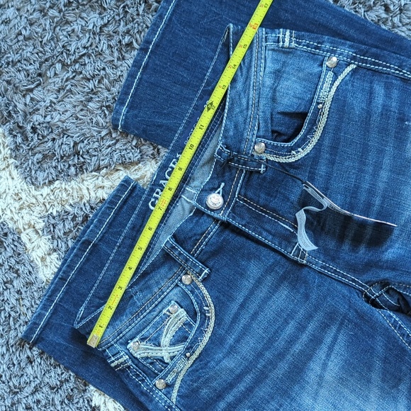 NWT Grace in L.A. Boot Cut Dark Denim Jean Embellished Rear Pockets Size 30 - Picture 7 of 9